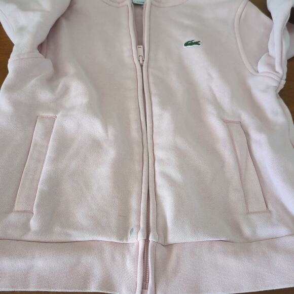 Lacoste sport hoodie zip hooded long sleeve sweater jacket kids size 8 GUC - Picture 5 of 6